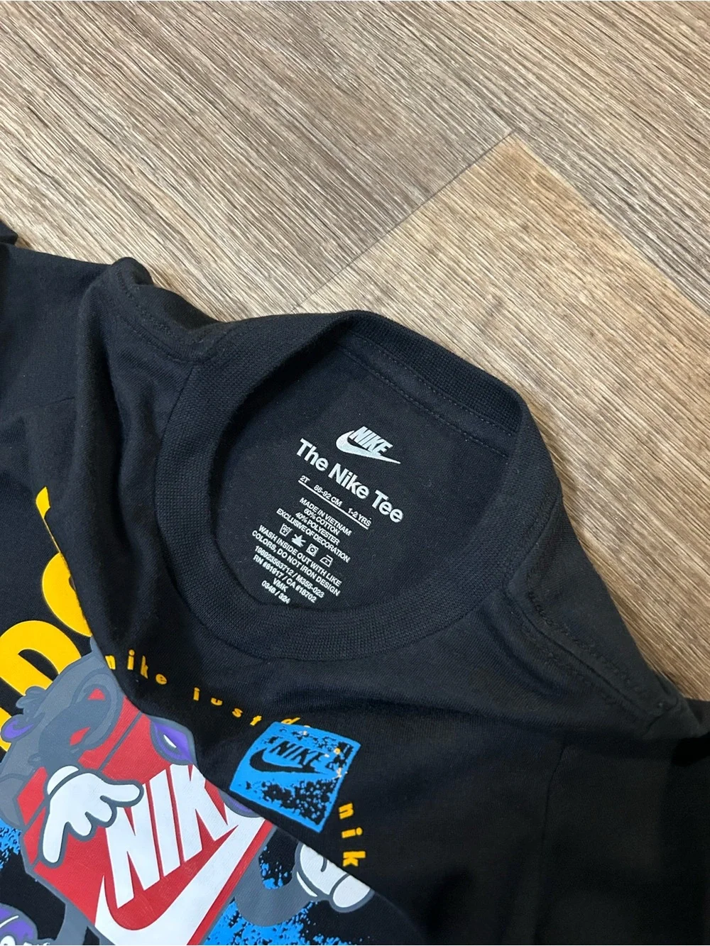 Nike T-Shirt - Boys Graphic Just Do It Long Sleeve Tee - Toddler Boys Size 2T
